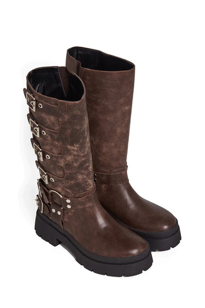 BIKER BOOTS BROWN