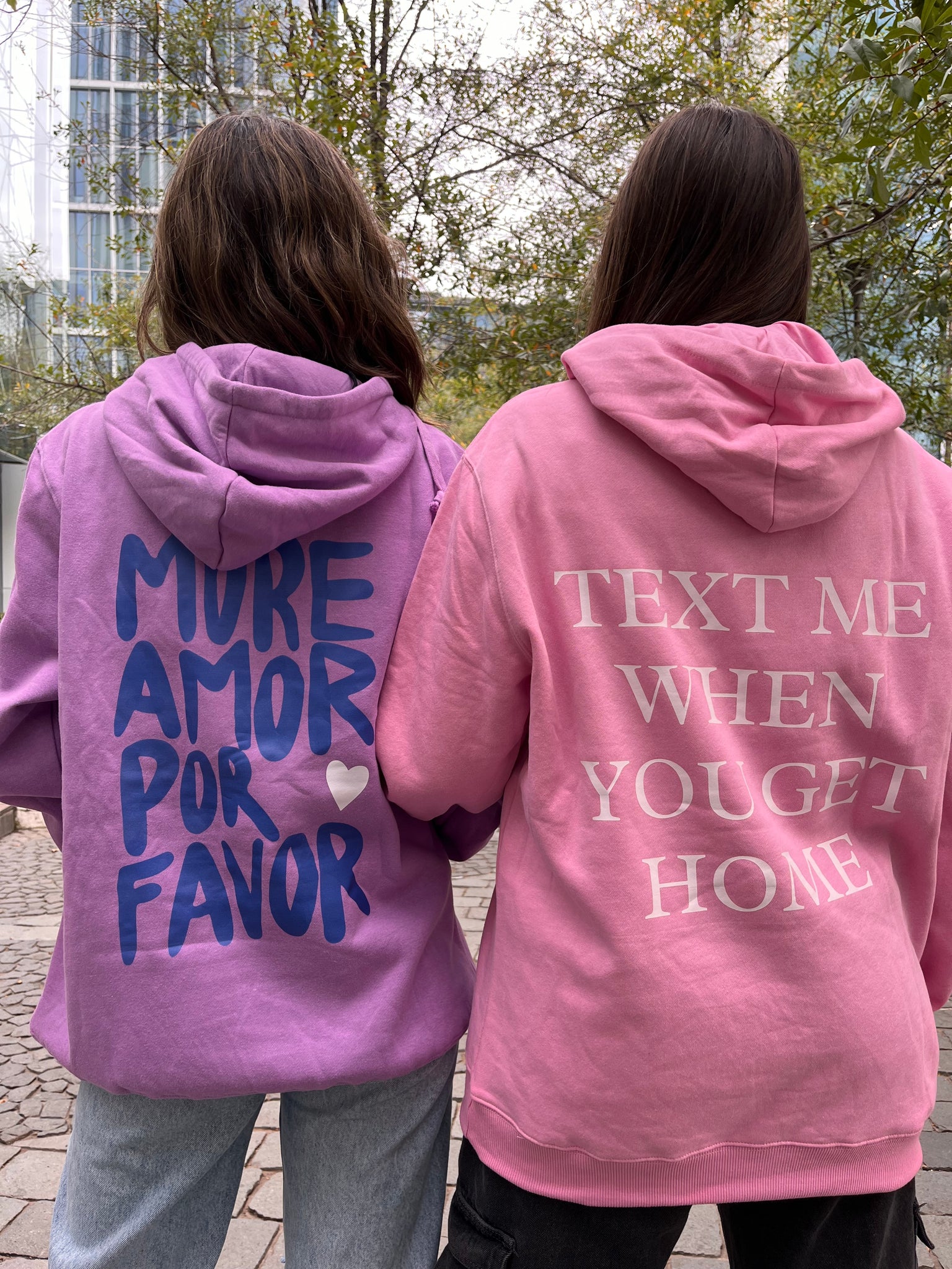 HOODIE TEXT ME ROSA