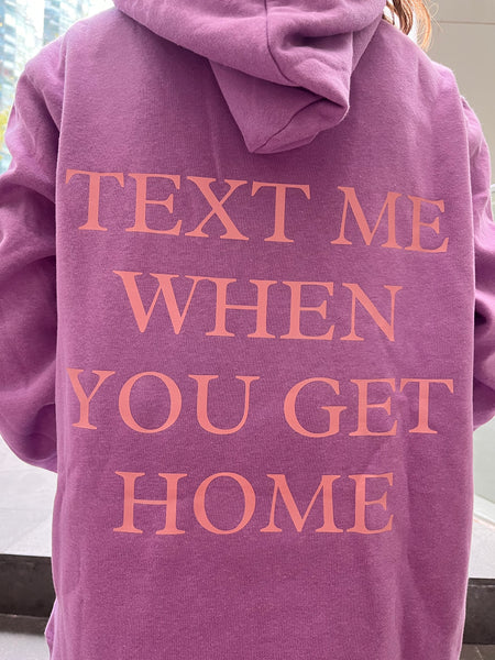 HOODIE TEXT ME LILA