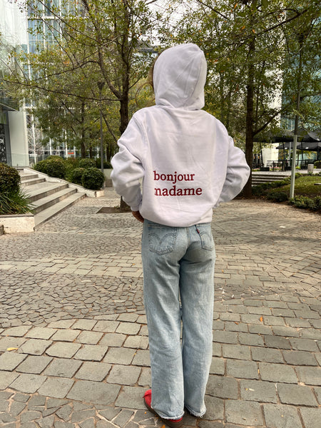 HOODIE BONJOUR BLANCO